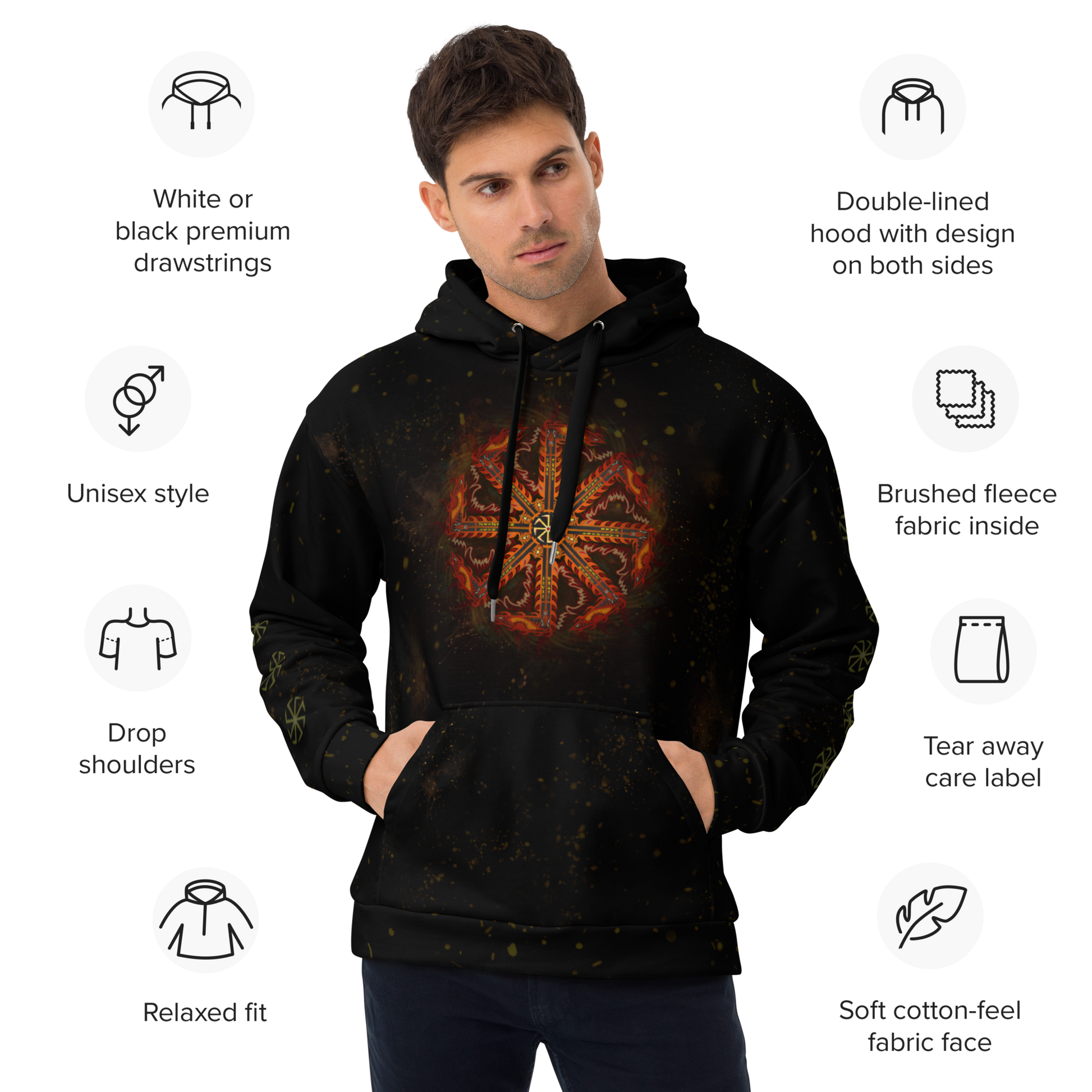 【Raucohouse】Reverse cross pigment hoodie Raucohouse(ラウコハウス) - リバースクロスピグメントフーディ